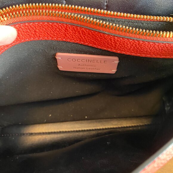 Coccinelle Red Italian Leather Sling Bag Designer – Gently Used - Picture 6 of 8
